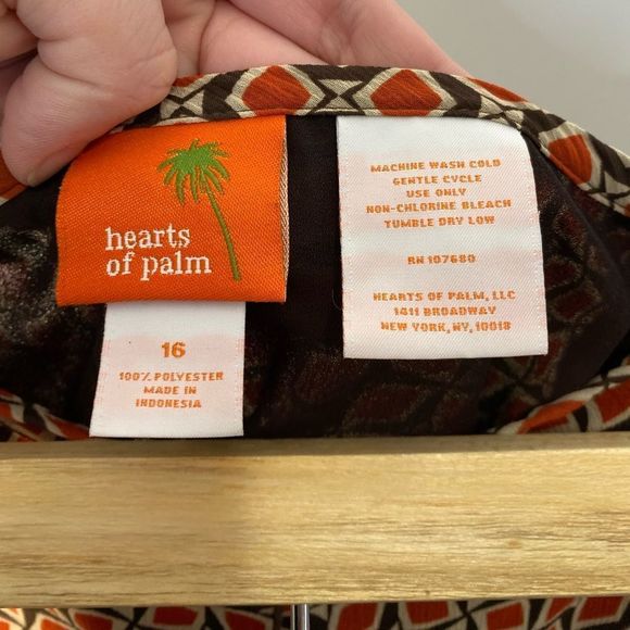 Hearts of Palm flowy pattern skirt Sz 16 - Picture 5 of 7